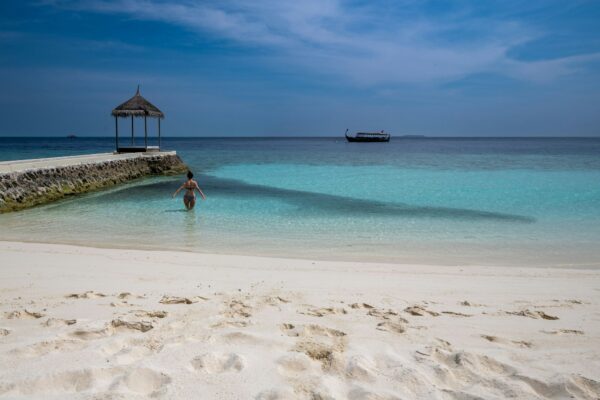 Clear water in the Maldives