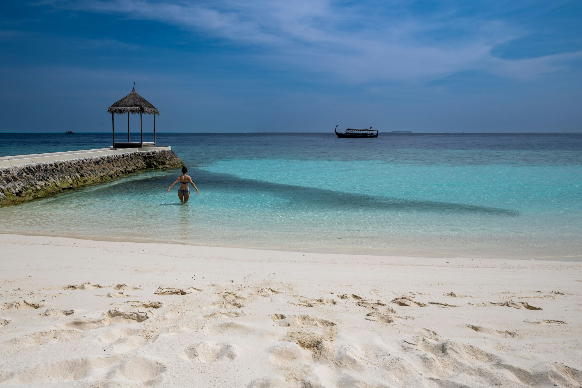Clear water in the Maldives