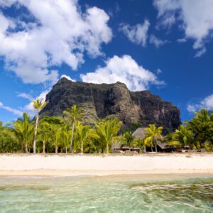 Mauritius white sand beach